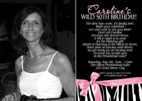 Images Of 50th Birthday Invitations. Wild Zebra 50th Birthday