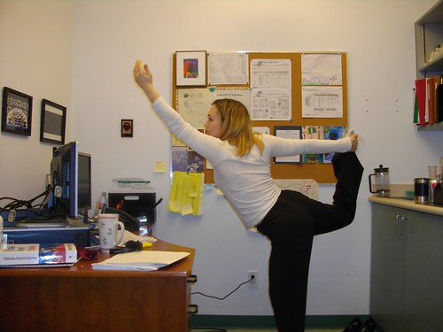 Dancer's Pose in my office