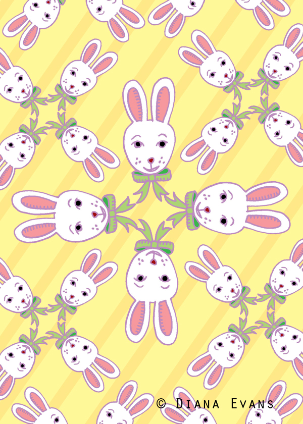 colour 5 x 7 easter bunny fabric2
