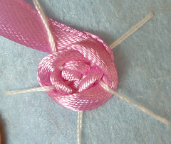 Ribbon embroidery on felt 11