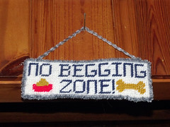 No Begging Zone Sign