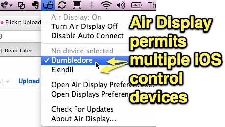 Air Display permits multiple iOS control devices