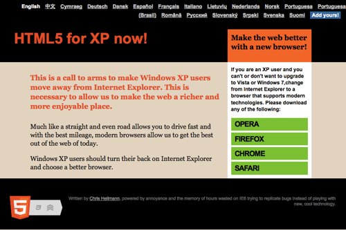 html5 for xp