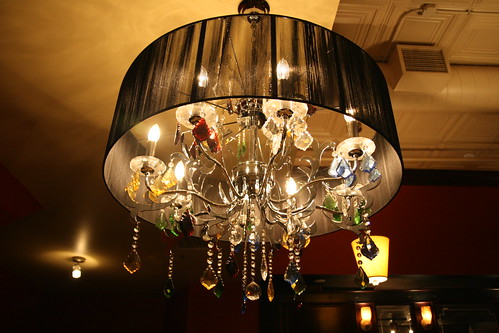 View of the chandelier at NOLA