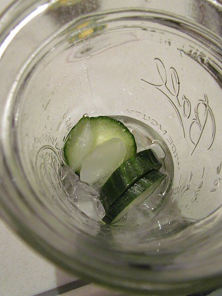 Water with a Veggie Snack