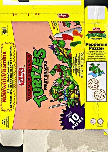 Farley's "Teenage Mutant Ninja Turtles" Fruit Snacks - 'Pepperoni Puzzler'  ii (( 1996 ))
