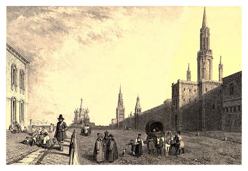 019-Avenida Krasnoi y puerta de Vladimir-Moscow-A journey to St. Petersburg and Moscow 1836- Ritchie Leitch