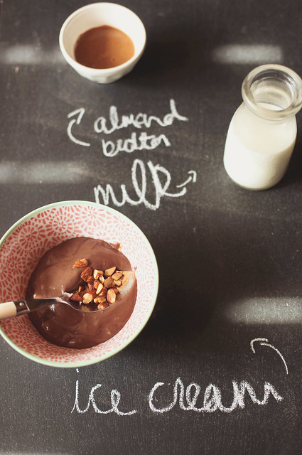 chocolate almond milkshakes!