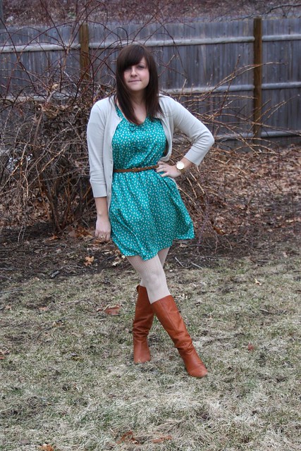 teal, bows, dress, boots
