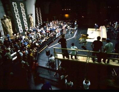 Indoor skate ramps at Exploratorium