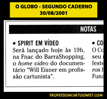 "Spirit em vídeo" - O Globo - 30/08/2001