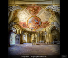 Baroque Oval - Ludwigsburg Palace, Germany (HDR Vertorama)