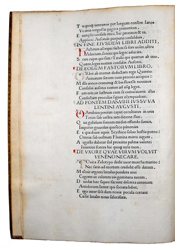 Variant in Ausonius, Decimus Magnus: Opera