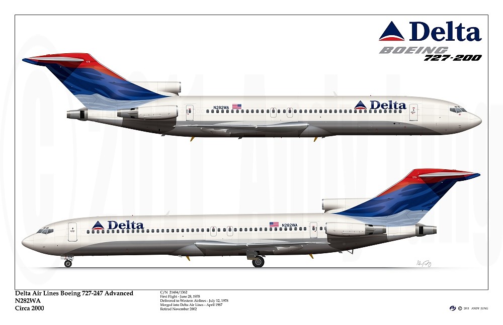 Delta 727-247 Advanced (N282WA)