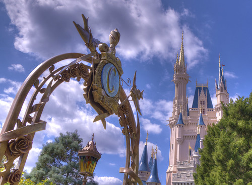 Cinderella's Castle and Wishing Well HDR