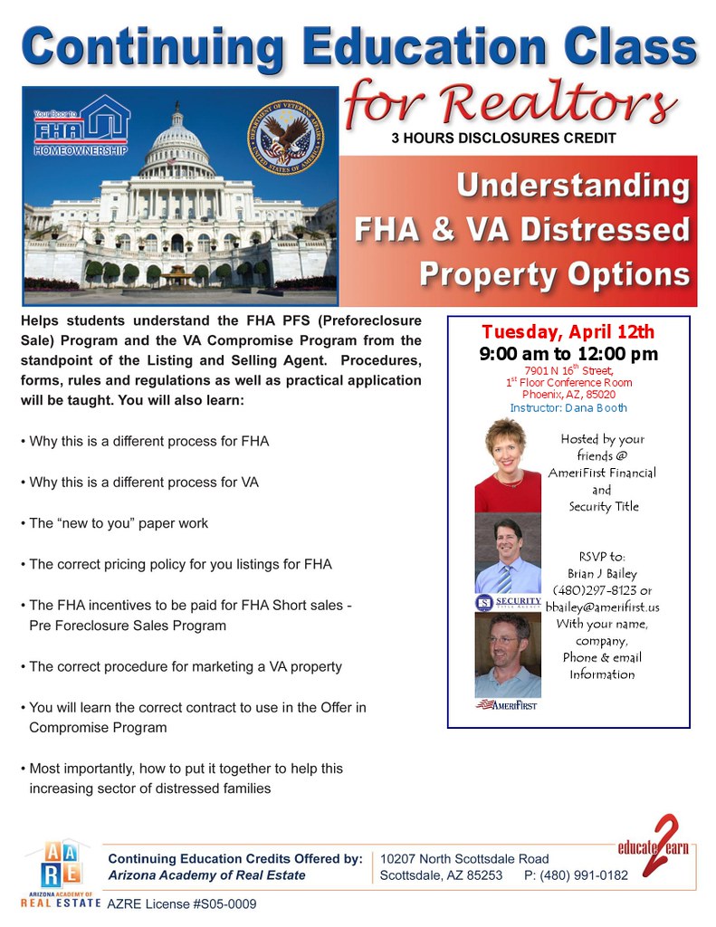 April 12th - Understanding FHA VA Distressed Property Options