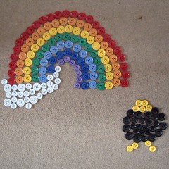 Rainbow & Crock of Gold Button Picture