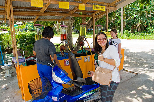 Getting gasoline at Koh Yao Noi