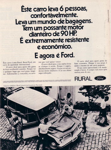 1970 Ford Rural Ad Brazil