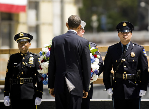President Obama Lays Wreathe at Ground Zero