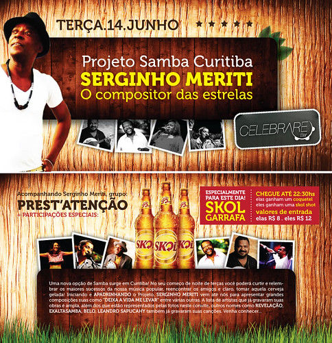 Flyer Serginho Meriti - Celebrare by chambe.com.br