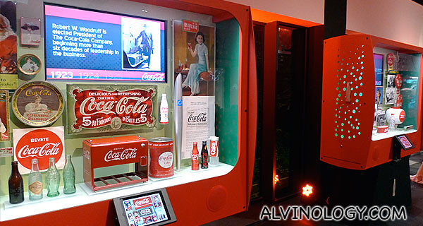 Various Coca-Cola exhibits