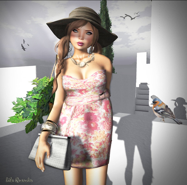 GIEREH Lucyanni Dress -PinkFloral-& Tinna Hat