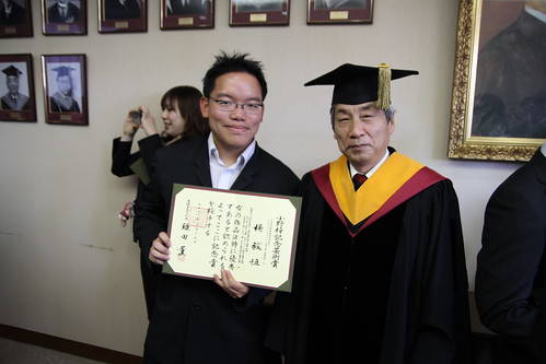 With Shuji Hashimoto, the vice-president of Waseda University
