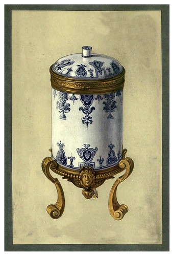 008-Pote cosmético con tapa, San Cloud alrededor de 1700-A book of porcelain…1910-William Gibs