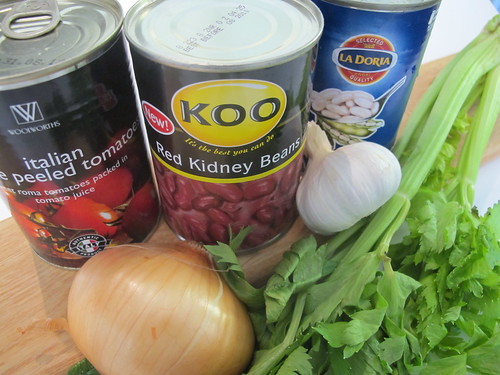 Ingredients for the bean soup