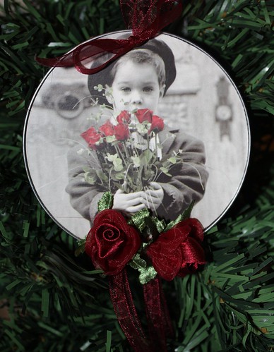 Recycled Valentines Ornament