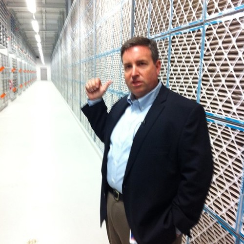 Thomas Furlong, director of site operations at Facebook, shows us a huge wall of filters at its datacenter