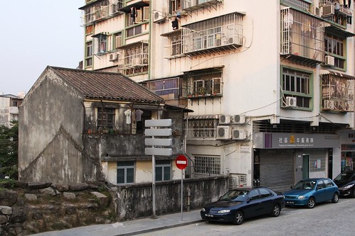 At least one old fashioned house still survives in Macau