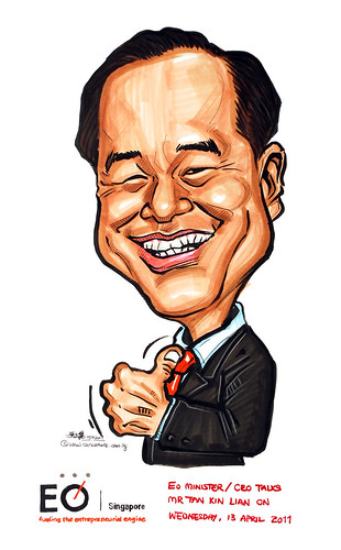 Caricature for EO Singapore - Mr Tan Kin Lian