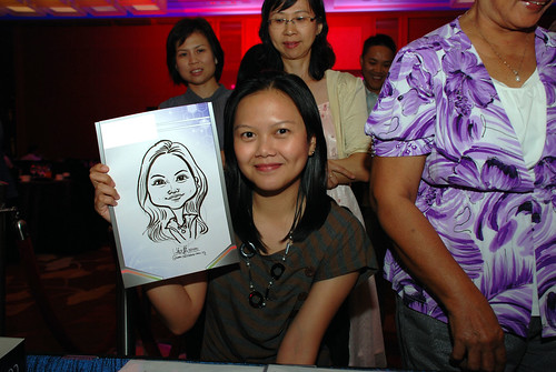 caricature live sketching at Marina Bay Sands (MBS)
