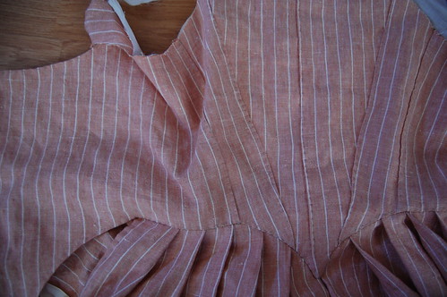 Striped Linen Round Gown