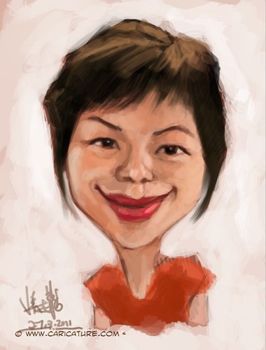 digital caricature sketch of Liu Chia Hui - 1