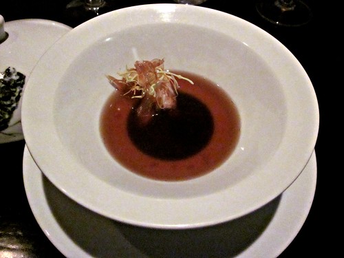 Benu - San Francisco - April 2011 - "Shark Fin" Soup, Dungeness Crab, Jinhua Ham, Black Truffle Custard