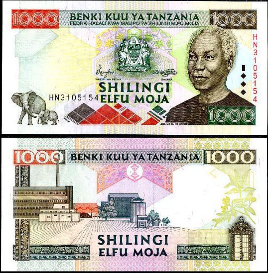 1000 Shilingi Tanzánia 2000, P34