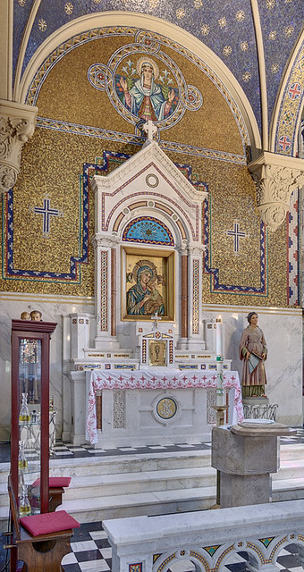 Saint Cecilia Roman Catholic Church, in Saint Louis, Missouri, USA - altar of Our Mother of Perpetual Help