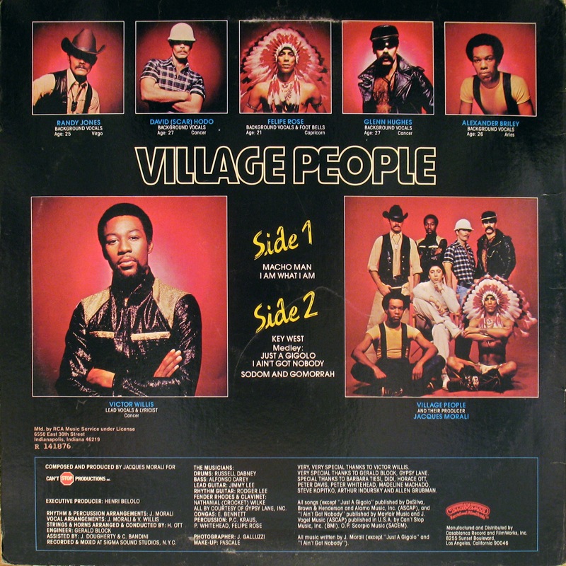 So I've ripped 3 Village People records which I'll share over the 