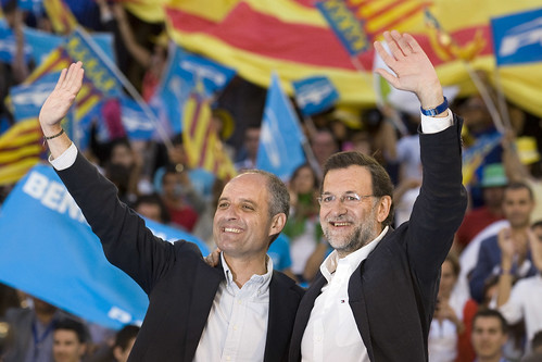 Camps y Rajoy en un mitin