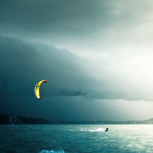 Night Kite Surfer