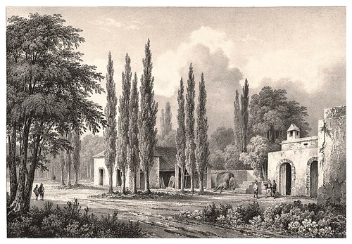 007a-Hacienda en los alrededores de Mendoza-Journal de la navigation autour du globe… 1837-Barón de Bouganville-fuente BOTANICUS