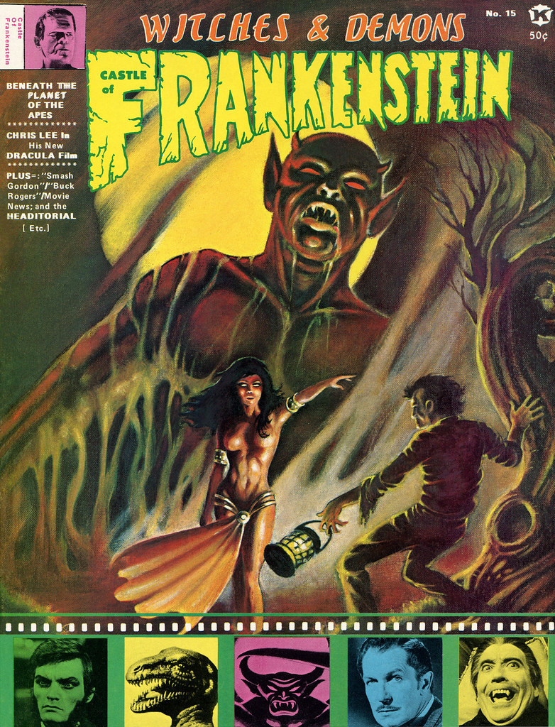 Castle Of Frankenstein, Issue 15 (1970) Cover Art by Frank Brunner