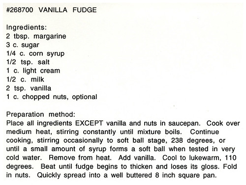 Recipes for vanilla fudge