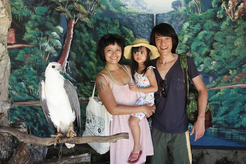 family photo with sea eagle