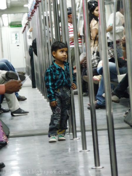 Boy on the Delhi Metro