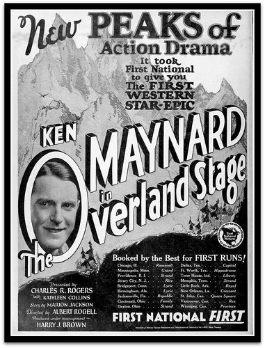 Vintage Film Advert for The Overland Stage 1927 by CharmaineZoe