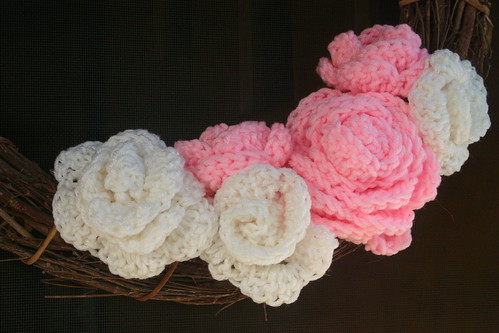 Crochet Flowers Wreath